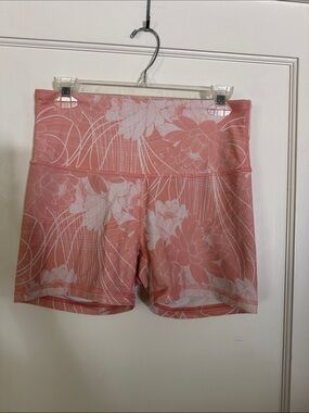 JoyLab Coral Pink Floral Bike Shorts
